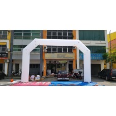 Rental 30ft White color Semi Hexagon Inflatable Arch Malaysia